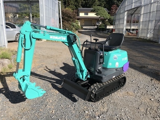 コマツ PC02-1A バッテリー新品 ユンボ バックホー 油圧ショベル ゴムキャタ 0.5トン