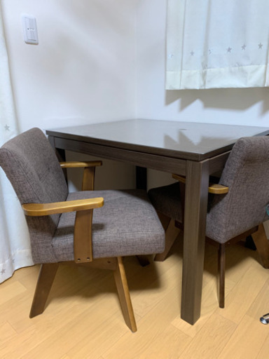 値下げ‼️コタツテーブル＆回転式チェアのセット