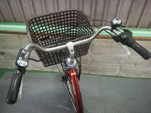 電動自転車　ヤマハ　PASナチュラ　２６インチ　後ろ子供乗せ適合　エンジ