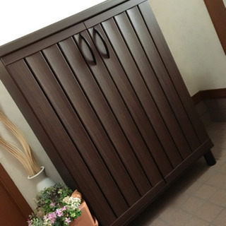 【美品】木製シューズボックス