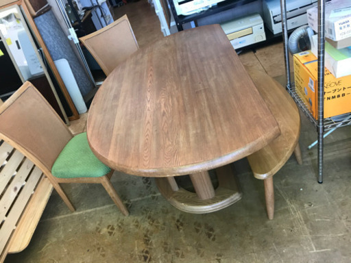 ダイニングセット　椅子2脚　長椅子　中古　リサイクルショップ宮崎屋19.11.15
