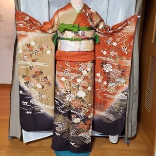 振り袖⑥、長襦袢、袋帯、小物セット