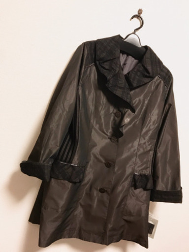 【新品】ロングコート ジャケット 黒 チェック L M 茶 秋冬 9号 11号