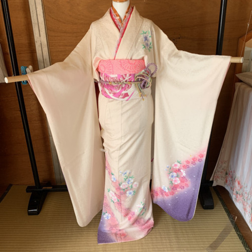 振袖成人式  長襦袢  袋帯  正絹３点セット