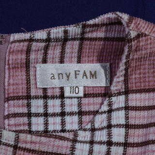 110サイズ　any FAM (エニィファム)　オンワード樫山　ジャンパースカート　ワンピースの画像