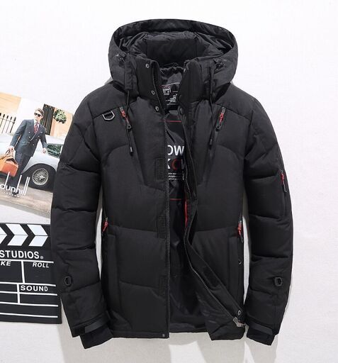 メンズダウンジャケット ダウンコート コート　ダウンコート男性 肉厚 防寒冬物 冬服 サイズ選べる可ブラック