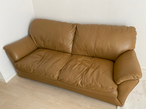 本革ソファー　三人掛け