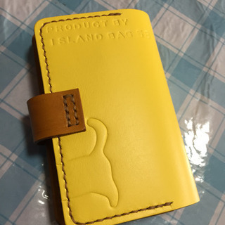 未使用 本革カードケース 猫柄の画像