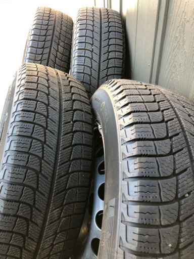 18年製造 中古スタッドレスタイヤ/鉄チン4本セット 195/65r15