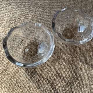 サッカーボール柄ガラスの器2個セット
