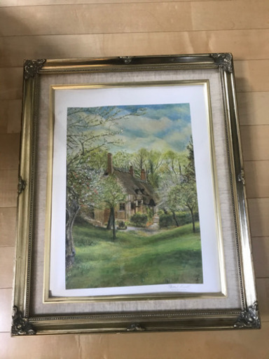 絵付き額縁　※パリのプランタン本店で買いました