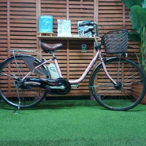 アシスト自転車　中古自転車　パナソニック　ピンク