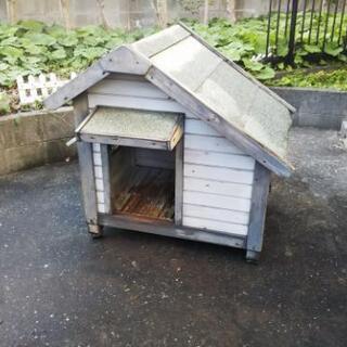 中型犬用 犬小屋 (無料、傷みあり) 取りに来ていただける方にお譲りします！の画像