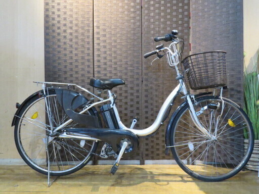 AMAHA PAS NATURA PM26NT ヤマハ パス ナチュラ 26インチ シルバー 内装3段 電動自転車 充電器付 楽々お買い物! 自転車 札幌発