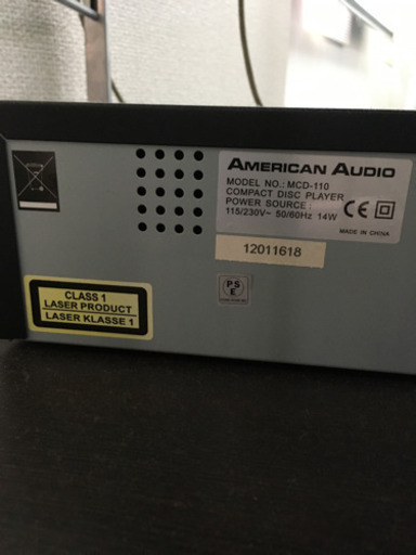 AMERICAN AUDIO　MCD-110 ブラック　業務用CDプレーヤー　アンプ　音響
