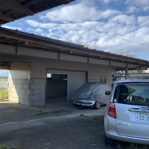 倉庫、納屋　鉄骨製外屋根骨組み　重量鉄骨製　高根沢町