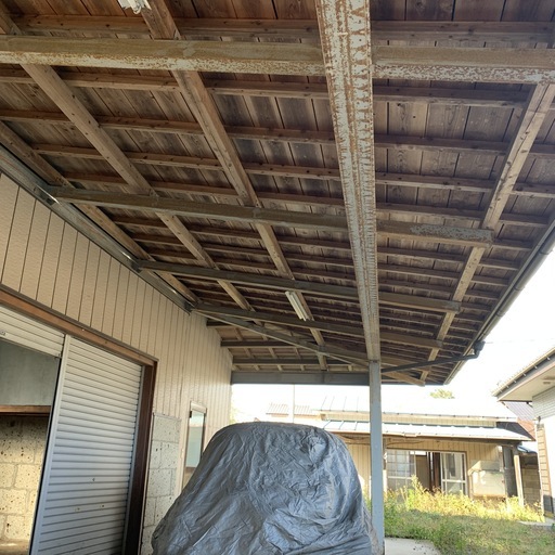 倉庫、納屋　鉄骨製外屋根骨組み　重量鉄骨製　高根沢町