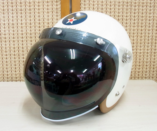 南12条店 'TOYS McCOY×BUCO ヘルメット U.S.エアーフォース ジブヤベース シールド付 サイズ 60-61