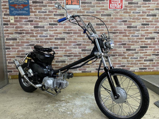 【超絶本格カスタム!唯一無二のジョッキーシフト・ロングフレーム化と個性光る一台】  ホンダ スーパーカブ50 C50 絶好調 【多数画像動画有】