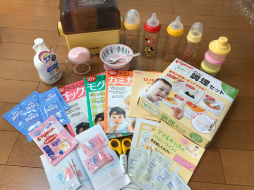 出産準備セット　ベビーベッド　布団セット　哺乳瓶セット　ベビーチェア　ベビー肌着