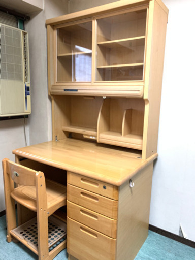★値下げしました　学習机　棚引出椅子付　★