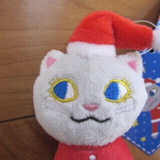 新品・タグ付き■ KALDI カルディ くたくたネコ マスコット■グレーネコちゃん■クリスマスの画像