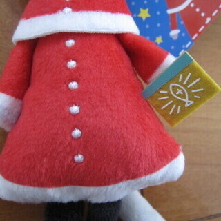 新品・タグ付き■ KALDI カルディ くたくたネコ マスコット■グレーネコちゃん■クリスマスの画像