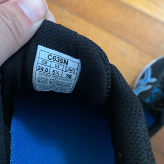 ASICS シューズ　24cm ブルーの画像