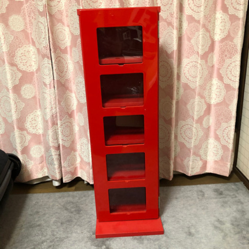 CDラック　80cm レッド