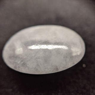 【鑑別付】天然 グレー 翡翠 9.557ct ミャンマー産 カボションカット ジェダイト ジェイド ルース 裸石 原石 ひすい ルースケース付 VI-7の画像