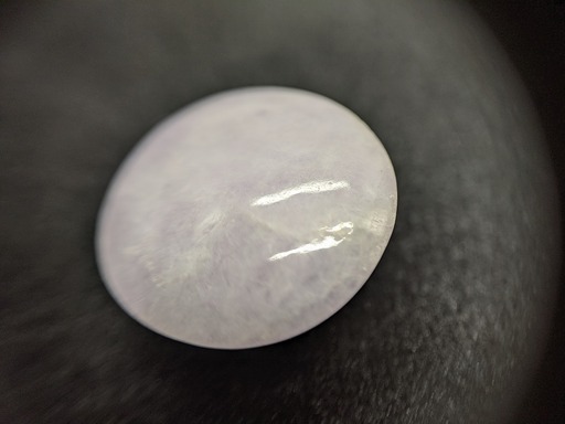 【鑑別付】天然 ラベンダー 翡翠 19.658ct ミャンマー産 カボションカット ジェダイト ジェイド ルース 裸石 ひすい ルースケース付 VI-9