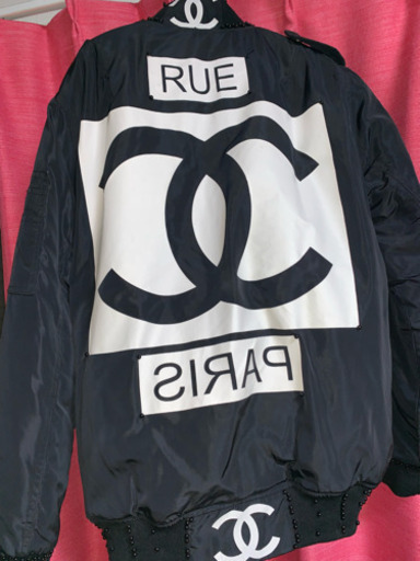 シャネル MA-1 アウター ブラック カーキー