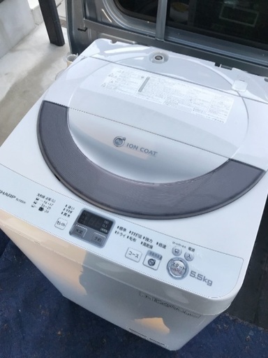 取引中2013年製シャープ全自動洗濯機5.5キロ千葉県内配送無料。設置無料。