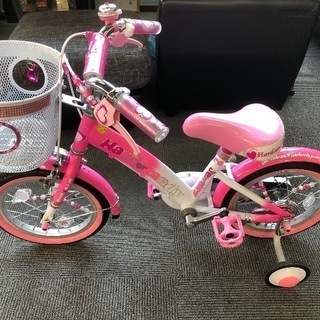 子供用自転車　ピンクで可愛い　保管状況屋内