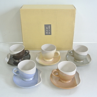 未使用 有田焼 かわいいカップ＆ソーサー 5客セット　暮しの器 ...
