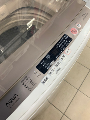 【売約済み】AQUA AQW-GV700E 7.0kg 2017年製 洗濯機