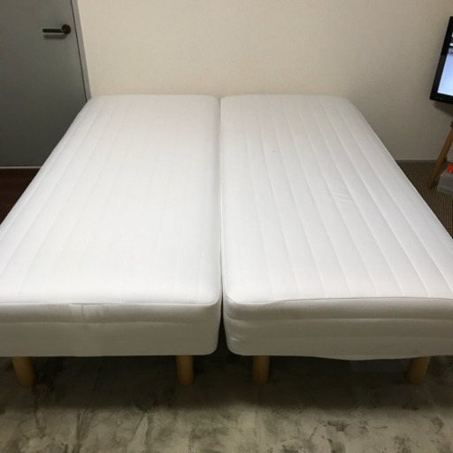 無印良品 洗えるカバー ポケットコイルベッド スモールサイズ 2個セット
