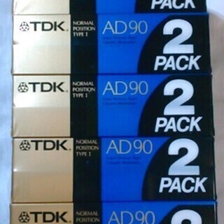 【希少】カセットテープ TDK AD90(２パックセット)×５の画像