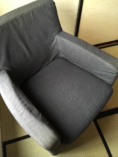 1人掛けソファー  紺色