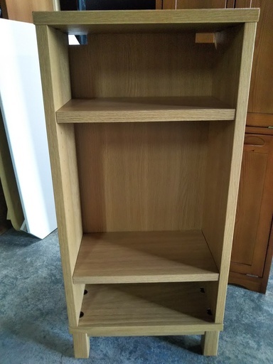 ［無印オーク材薄型ラック］⁑リサイクルショップヘルプ
