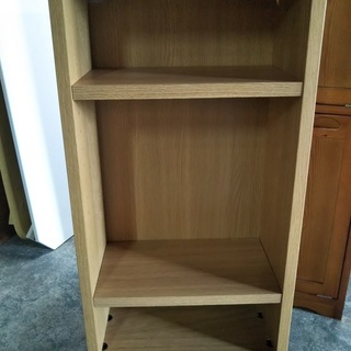 ［無印オーク材薄型ラック］⁑リサイクルショップヘルプ