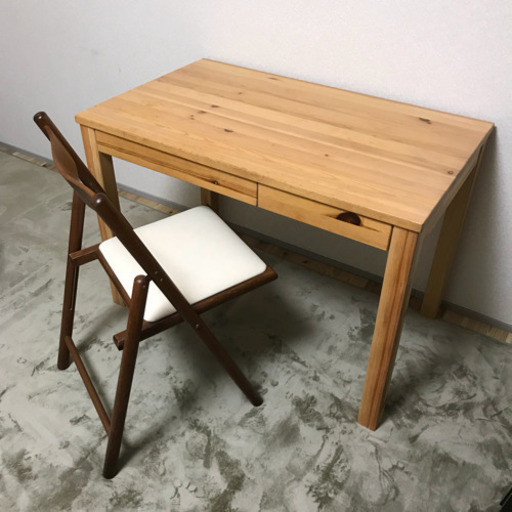 (椅子なし机のみ) 無印良品 木製机 勉強机 パソコンデスク