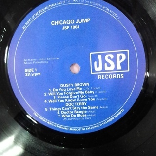 Chicago Jump LP レコード  / Dusty Brown–Doc Terry–Jimmy Lee Robinson-Johnny Littlejohn UK盤の画像