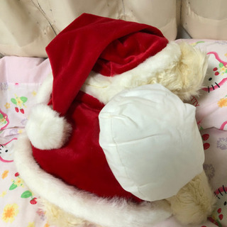 テディベアサンタぬいぐるみの画像