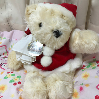 テディベアサンタぬいぐるみの画像