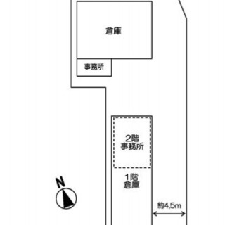 交通便利な175号線すぐ♫希少な敷地内に2棟貸し♫倉庫事務所・作...