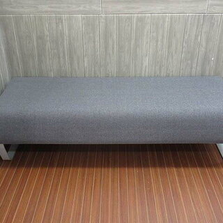 ss0510　ソファベンチ　グレー　スチール　2人掛け　シンプル　幅150　背もたれなし　長椅子　ソファー　イス　インテリア    