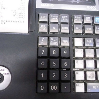 【CASIO カシオ レジスター TE-300 カギ付 ローラー...