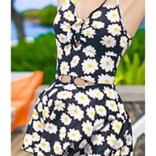 ◾️新品タグ付き 水着 ワンピース 花柄 夏 プール スカート◾️の画像