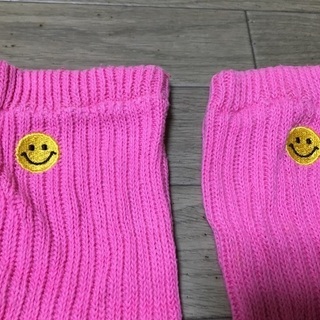 ピンク×スマイルがcuteなレッグウォーマー♪の画像